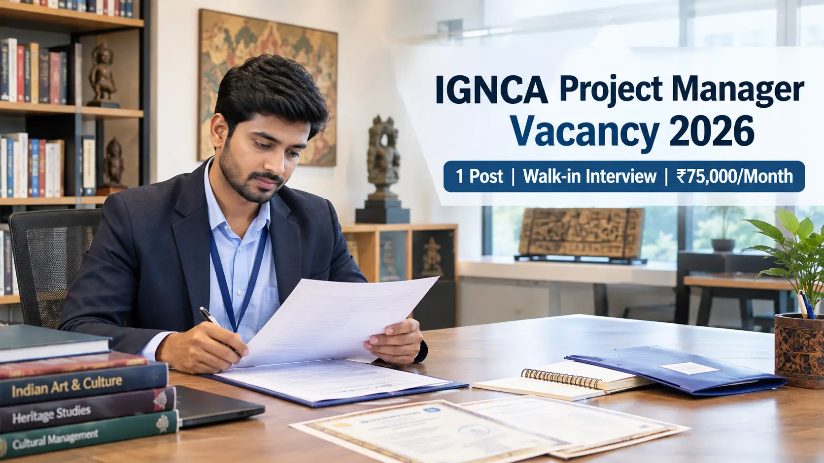 IGNCA Project Manager Vacancy 2026