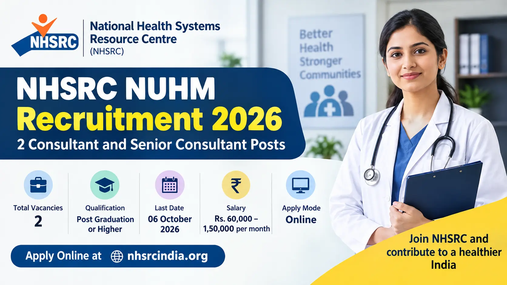 NHSRC NUHM Vacancy 2026